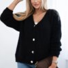 Kesi Włoski Button-down sweater black