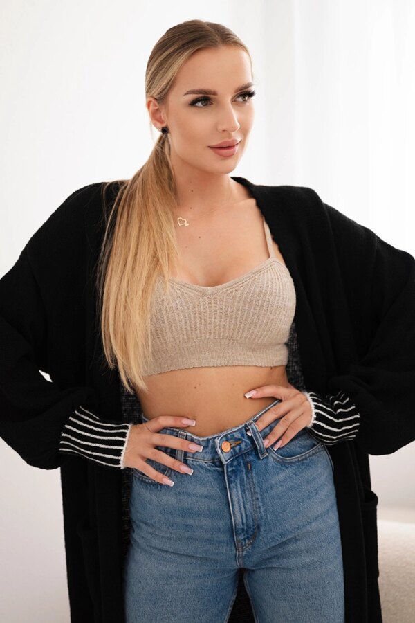 Kesi Włoski Cardigan with pockets black