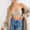 Kesi Włoski Cardigan with pockets dark beige