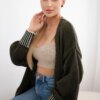 Kesi Włoski Cardigan with pockets khaki