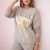 Kesi Włoski Cotton set Angel sweatshirt + pants beige