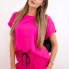 Kesi Włoski Cotton set blouse + trousers pink