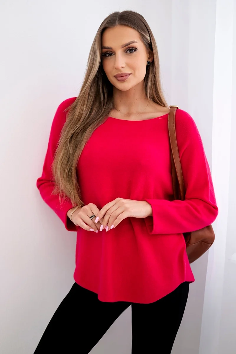 Kesi Włoski Crew neck sweater fuchsia