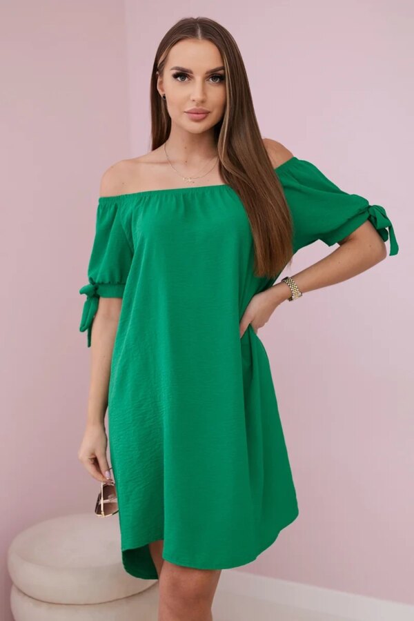 Kesi Włoski Dress tied on the sleeves green