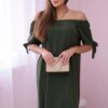 Kesi Włoski Dress tied on the sleeves khaki