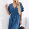 Kesi Włoski Dress with a plunging neckline denim