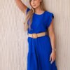 Kesi Włoski Dress with frills mauve blue