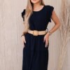 Kesi Włoski Dress with frills navy blue