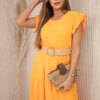 Kesi Włoski Dress with frills orange