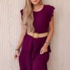 Kesi Włoski Dress with frills plum