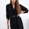 Kesi Włoski Dress with longer back and belt black