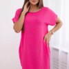 Kesi Włoski Dress with pockets Pink