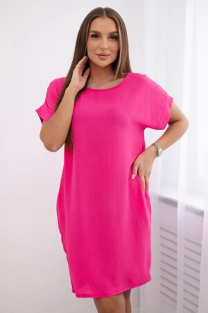 Kesi Włoski Dress with pockets Pink