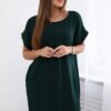 Kesi Włoski Dress with pockets dark green
