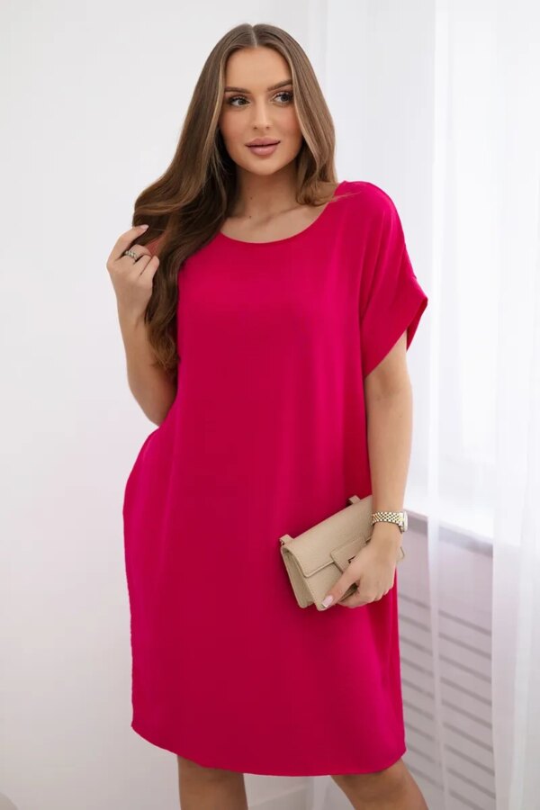Kesi Włoski Dress with pockets fuchsia