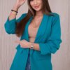 Kesi Włoski Elegant jacket with lapels Bright Marine