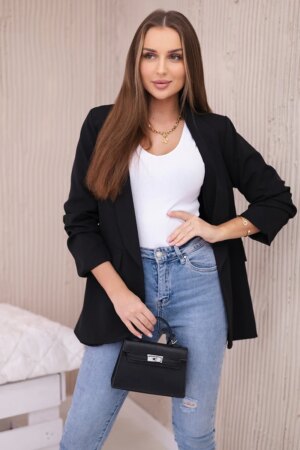 Kesi Włoski Elegant jacket with lapels black