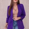 Kesi Włoski Elegant jacket with lapels dark purple