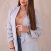 Kesi Włoski Elegant jacket with lapels gray