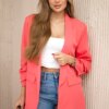 Kesi Włoski Elegant jacket with lapels raspberry