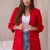 Kesi Włoski Elegant jacket with lapels red