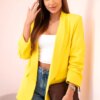 Kesi Włoski Elegant jacket with lapels yellow
