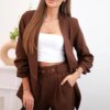 Kesi Włoski Elegant set of jackets and trousers mocca