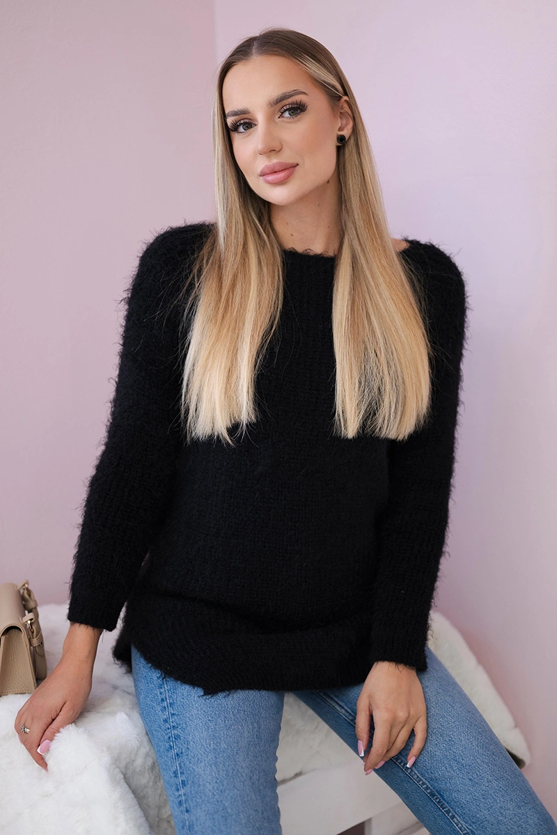 Kesi Włoski Fluffy sweater black