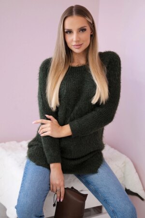 Kesi Włoski Fluffy sweater khaki