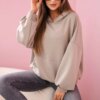 Kesi Włoski Hoodie made of Butter fabric dark beige