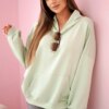Kesi Włoski Hoodie made of Butter fabric dark mint