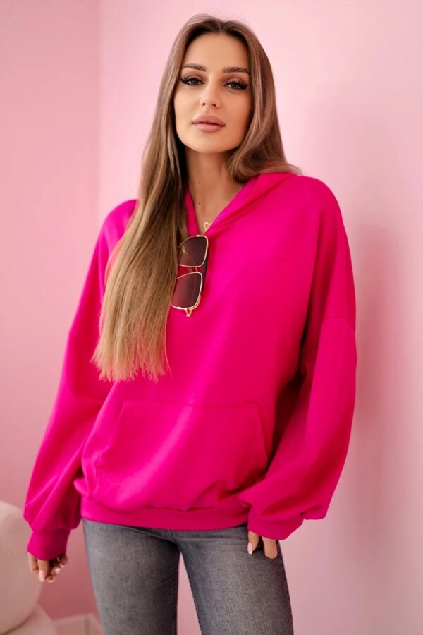 Kesi Włoski Hoodie made of Butter fabric fuchsia