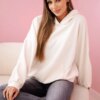 Kesi Włoski Hoodie made of Butter fabric light beige