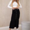 Kesi Włoski Long skirt with buttons black