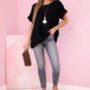Kesi Włoski Muslin blouse with a necklace black