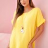 Kesi Włoski Muslin blouse with a necklace yellow