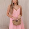 Kesi Włoski Muslin dress with straps apricot
