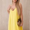Kesi Włoski Muslin dress with straps yellow
