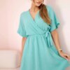 Kesi Włoski Muslin dress with waist mint