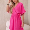 Kesi Włoski Muslin dress with waist pink