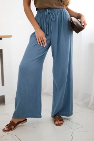 Kesi Włoski Muslin pants with a wide leg Denim