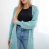 Kesi Włoski Openwork cardigan with pockets mint