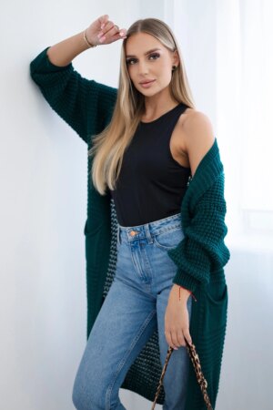 Kesi Włoski Openwork cardigan with pockets nautical