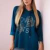 Kesi Włoski Oversized viscose sweatshirt Love nautical