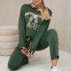 Kesi Włoski Paris set sweatshirt + pants khaki