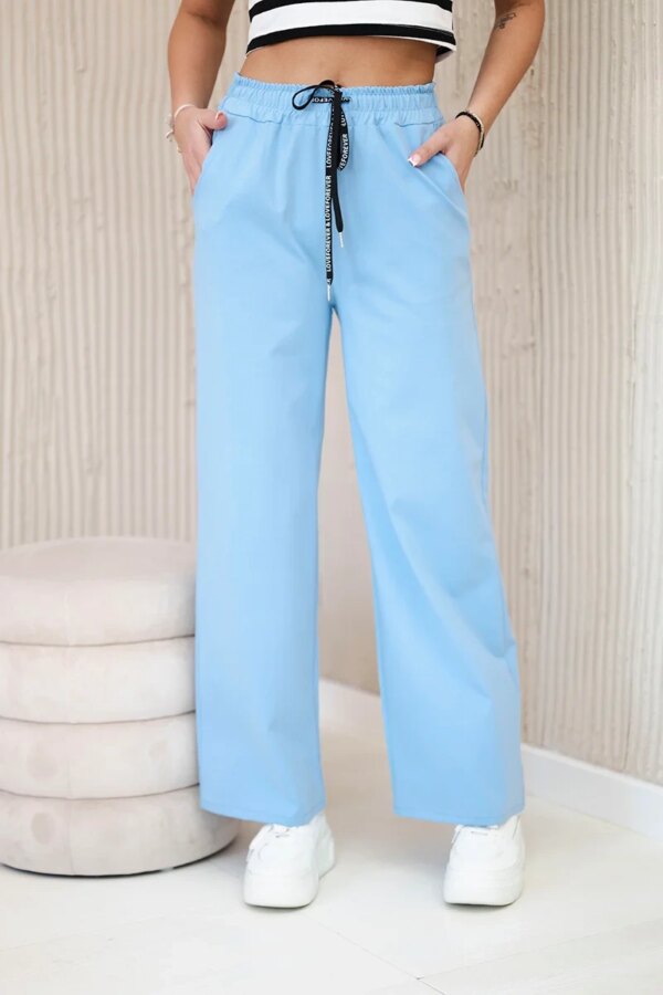 Kesi Włoski Punto pants with wide legs blue