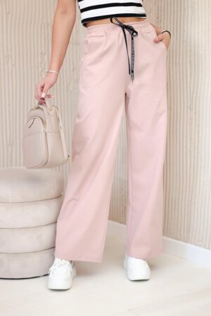 Kesi Włoski Punto pants with wide legs dark powder pink