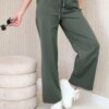Kesi Włoski Punto pants with wide legs khaki