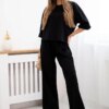 Kesi Włoski Punto set blouse + wide-leg pants black