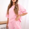 Kesi Włoski Punto set blouse + wide-leg pants candy pink